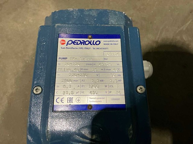 Pedrollo mk 5,5n centrifugeraal waterpomp - afbeelding 5 van  5