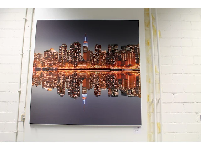 Peesdoek in peeslijst 100 x 100 cm. - afbeelding 1 van  1