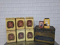 Peeze's koffie arnhem / beschuit paul c. kaiser - vintage bewaarblik (9x) - afbeelding 1 van  4