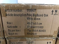 Pekodom xl5 wandplank wit eiken fineer 46mm 40x25cm wandplank (45x) - afbeelding 4 van  4