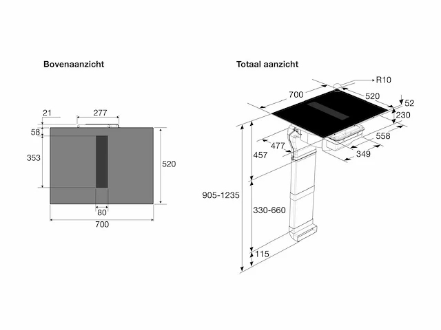 Pelgrim ikr3073f inbouw inductiekookplaat met geïntegreerde afzuiging - afbeelding 3 van  5