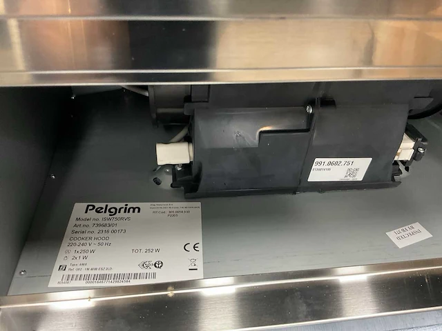 Pelgrim isw750rvs afzuigkap inbouw - afbeelding 4 van  4