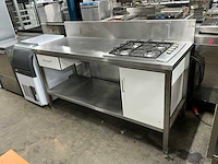 Pelgrim rvs werktafel met gasfornuis - afbeelding 2 van  9