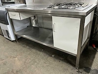 Pelgrim rvs werktafel met gasfornuis - afbeelding 4 van  9