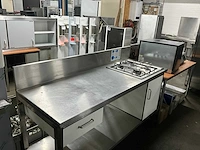 Pelgrim rvs werktafel met gasfornuis - afbeelding 2 van  7