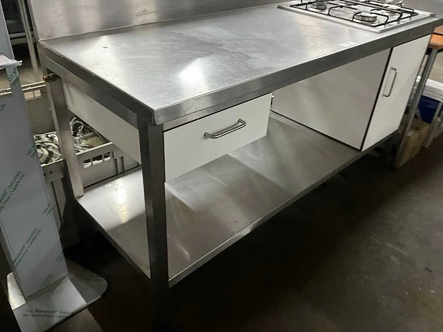 Pelgrim rvs werktafel met gasfornuis - afbeelding 3 van  7