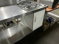 Pelgrim rvs werktafel met gasfornuis - afbeelding 4 van  7