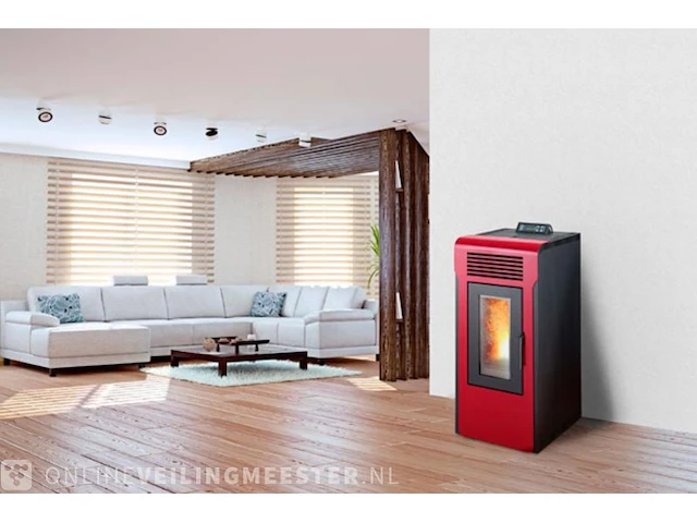 Pellethaard vrijstaand 10kw, eses13 bord, bordeaux - afbeelding 1 van  5
