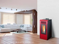 Pellethaard vrijstaand 10kw, eses13 bord, bordeaux - afbeelding 1 van  5