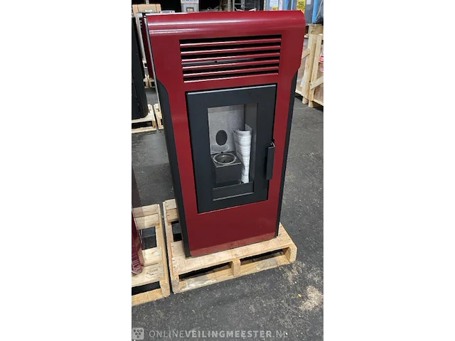 Pellethaard vrijstaand 10kw, eses13 bord, bordeaux - afbeelding 3 van  5