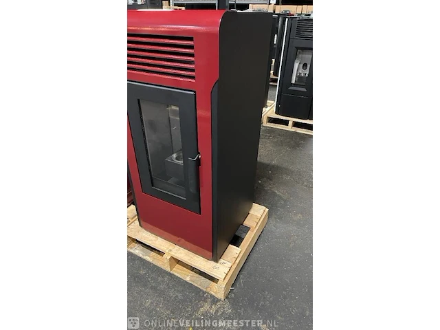 Pellethaard vrijstaand 10kw, eses13 bord, bordeaux - afbeelding 4 van  5