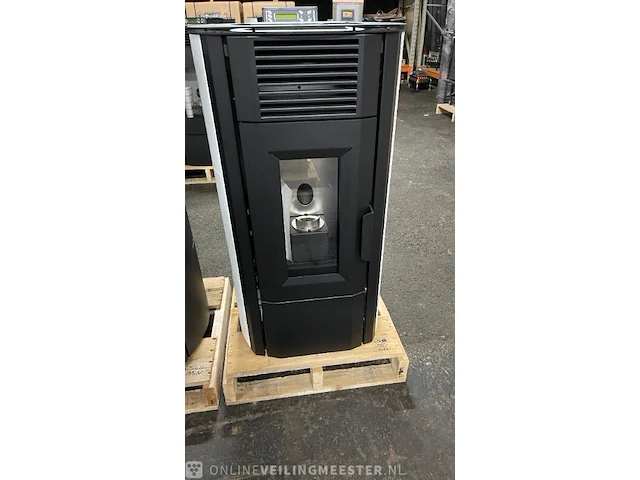 Pellethaard vrijstaand 10kw , eswo135, wit - afbeelding 2 van  6