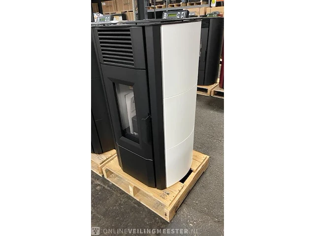Pellethaard vrijstaand 10kw , eswo135, wit - afbeelding 3 van  6