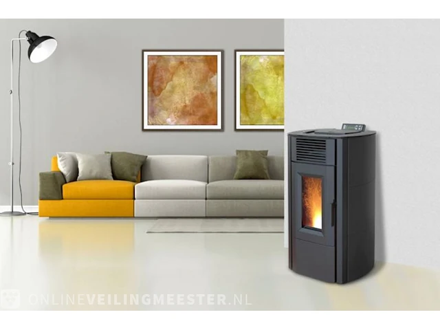Pellethaard vrijstaand 10kw , eswo135, zwart - afbeelding 1 van  7