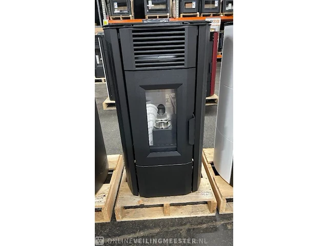 Pellethaard vrijstaand 10kw , eswo135, zwart - afbeelding 3 van  7