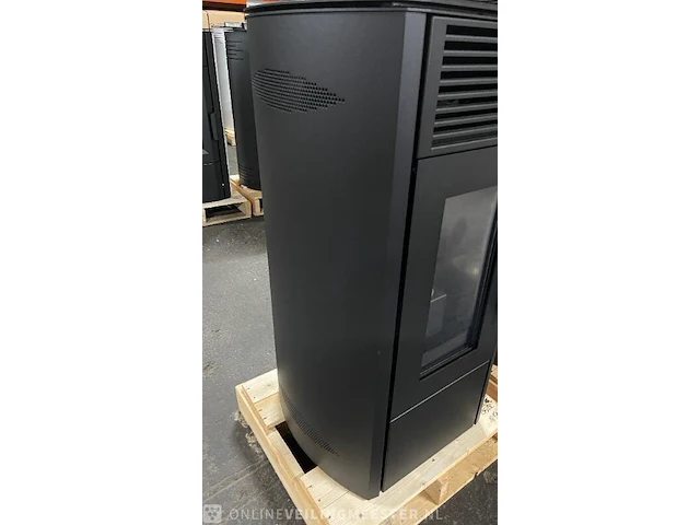 Pellethaard vrijstaand 10kw , eswo135plus, zwart - afbeelding 2 van  6