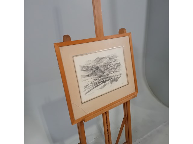 Pen tekening, p. cox, entree gorges de la meouge. h.a. france - afbeelding 3 van  10