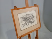 Pen tekening, p. cox, entree gorges de la meouge. h.a. france - afbeelding 3 van  10