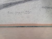 Pen tekening, p. cox, entree gorges de la meouge. h.a. france - afbeelding 6 van  10