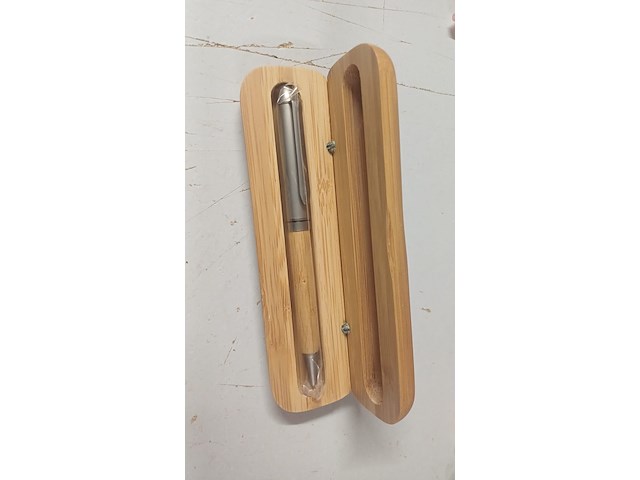 Pennen set in licht bruine doosje 10 sets - afbeelding 1 van  3