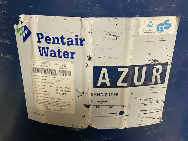 Pentair water azur zandfilter - afbeelding 3 van  3