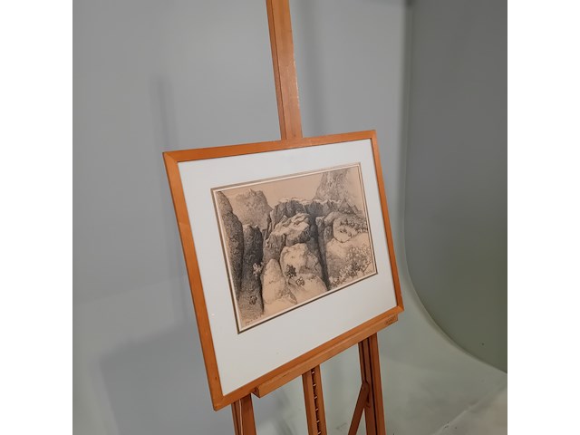 Pentekening, p. cox, tekening nr. 1 gorges du verdon, france, 1970 - afbeelding 2 van  8