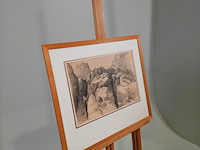 Pentekening, p. cox, tekening nr. 1 gorges du verdon, france, 1970 - afbeelding 2 van  8