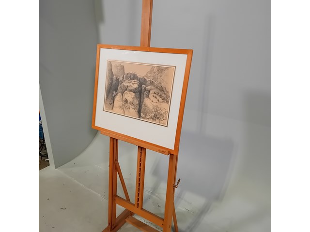 Pentekening, p. cox, tekening nr. 1 gorges du verdon, france, 1970 - afbeelding 3 van  8