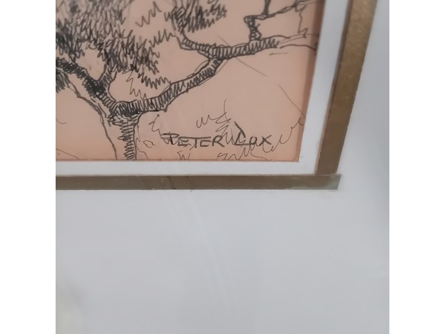 Pentekening, p. cox, tekening nr. 1 gorges du verdon, france, 1970 - afbeelding 4 van  8