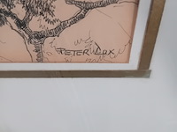 Pentekening, p. cox, tekening nr. 1 gorges du verdon, france, 1970 - afbeelding 4 van  8