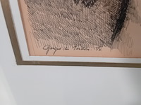 Pentekening, p. cox, tekening nr. 1 gorges du verdon, france, 1970 - afbeelding 5 van  8