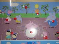Peppa pig houten puzzel - afbeelding 1 van  3