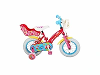 Peppa pig kinderfiets meisjes 12 inch roze 2 handremmen - afbeelding 1 van  3
