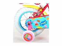Peppa pig kinderfiets meisjes 12 inch roze 2 handremmen - afbeelding 2 van  3