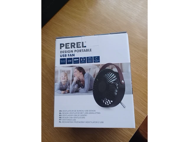 Perel design ventilator met usb aansluiting aantal 1 stuks. - afbeelding 1 van  5