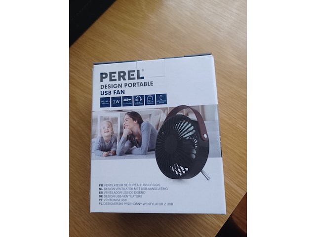 Perel design ventilator met usb aansluiting aantal 1 stuks. - afbeelding 4 van  5