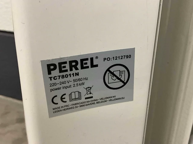 Perel tc78011n elektrische kachel - afbeelding 4 van  4