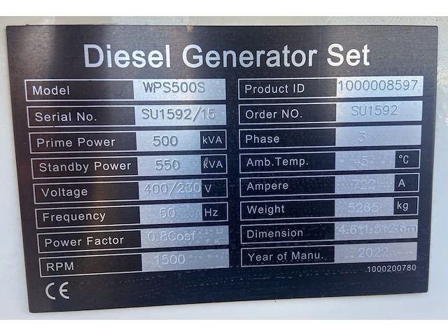 Perkins 2506a-e15tag2 - 550 kva - silent generator - afbeelding 11 van  16