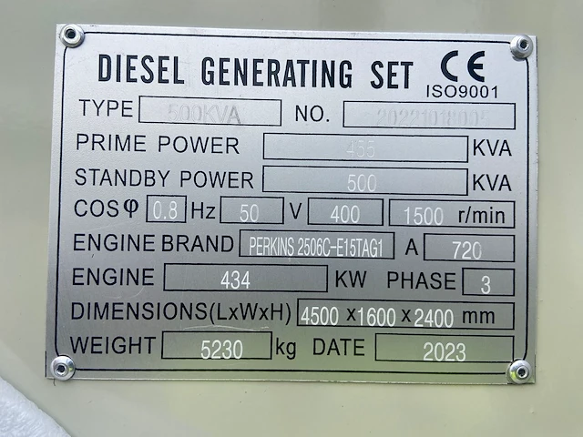 Perkins 2506c-e15tag1 - 500 kva - silent generator - afbeelding 5 van  18