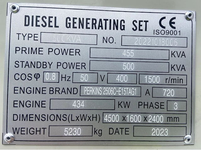 Perkins 2506c-e15tag1 - 500 kva - silent generator - afbeelding 12 van  17