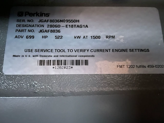 Perkins 2806d-e18tag1a - 700 kva - silent generator - afbeelding 13 van  15