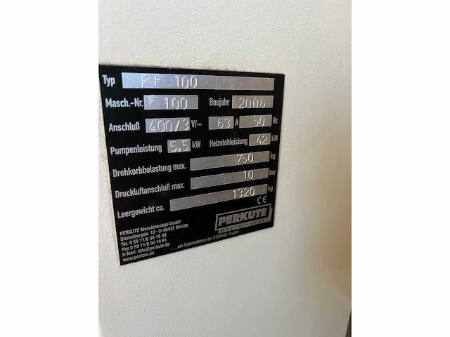 Perkute - pf100 - industriële wasinstallatie - afbeelding 9 van  15