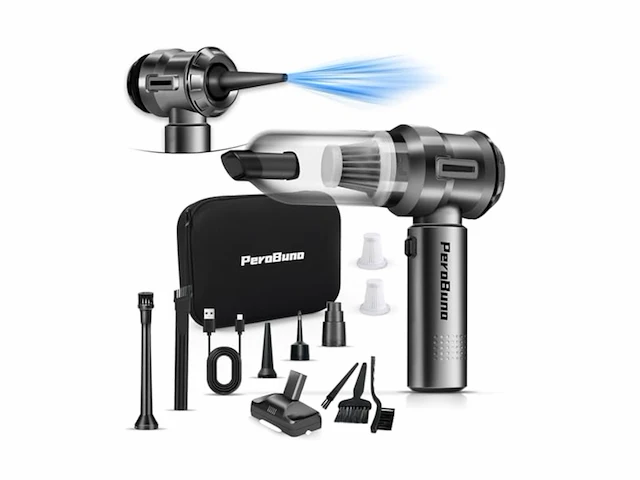 Perobuno mini handstofzuiger 18000pa hoog vermogen 35 minuten looptijd - afbeelding 2 van  3