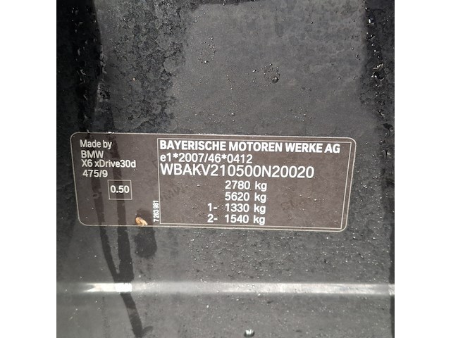 Personenauto, bmw, x6 , zwart, 2015 - afbeelding 35 van  43