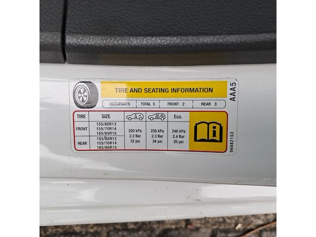 Personenauto, chevrolet, spark 1.0 16v ls, 2010 - afbeelding 37 van  43