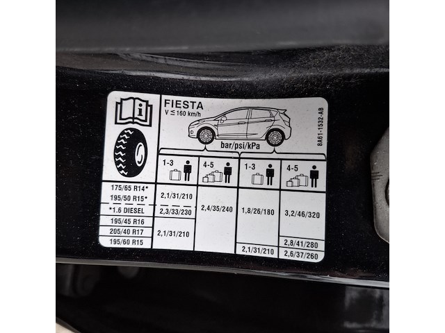 Personenauto ford, fiesta 1.6 tdci, zwart, bouwjaar 2012 - afbeelding 3 van  52