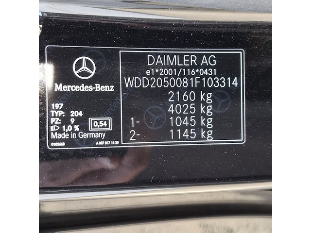 Personenauto mercedes benz, c-klasse 250 cdi, zwart, bouwjaar 2014 - afbeelding 47 van  95