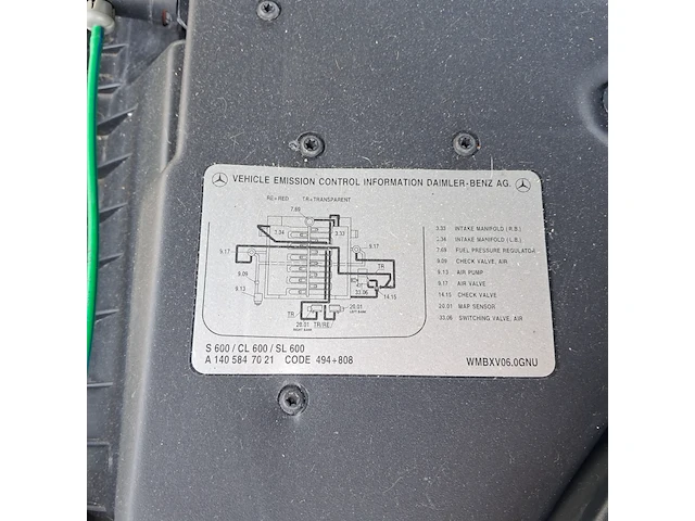 Personenauto mercedes-benz, cl600 v12 - afbeelding 86 van  114
