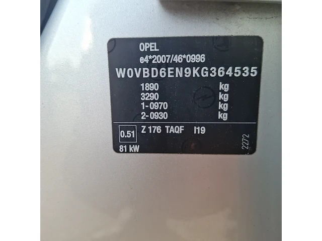 Personenauto, opel, astra 1.6 cdti 120 years edition, 2019 - afbeelding 31 van  45