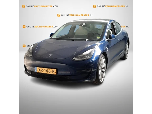 Personenauto tesla, model 3 performance awd 75 kwh, blauw, bouwjaar 2019 - afbeelding 1 van  51